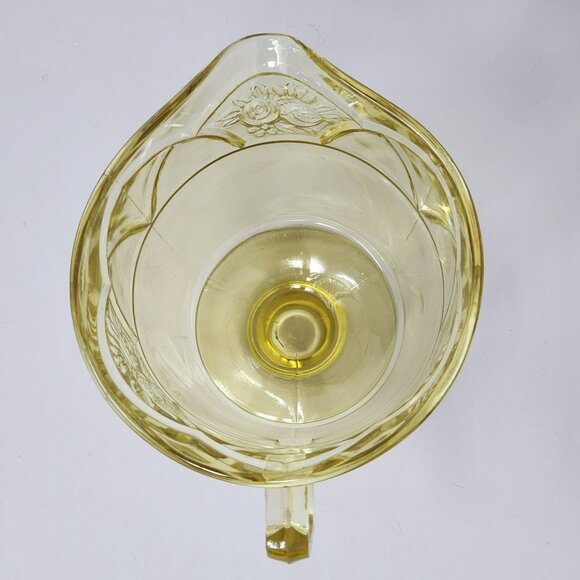 Vintage Yellow Depression Glass Creamer & Sugar Set - Picture 6 of 15